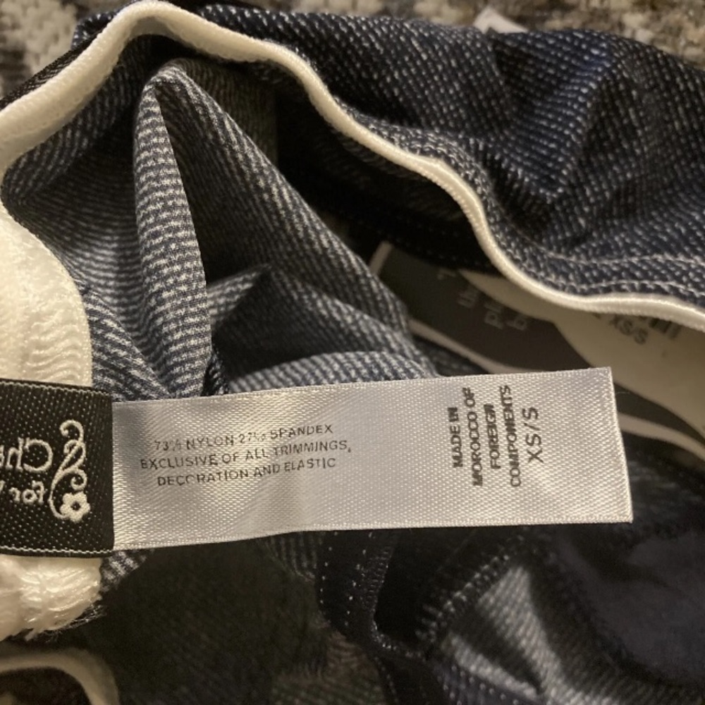Chantal Thomass Victoria's Secret Denim Ribbon Cheeky Panties S & Bra 34B Set - Picture 9 of 13